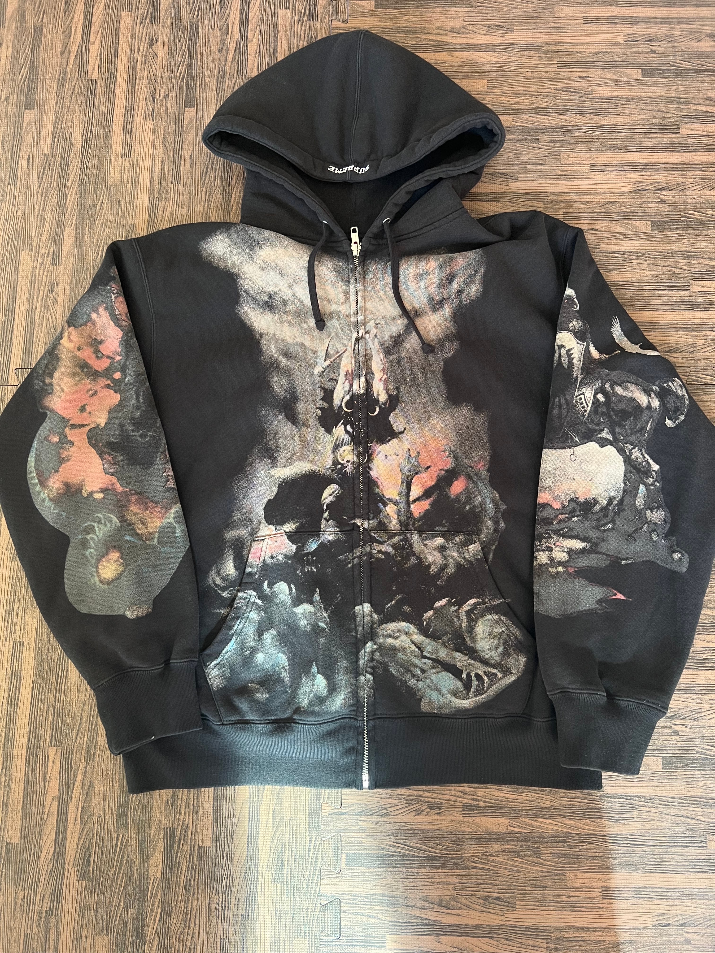 Supreme x Frank Frazetta Zip Up Hooded Sweatshirt "Black"