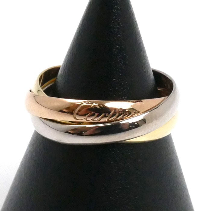 CARTIER カルティエ K18YG イエローゴールド K18PG ピンクゴールド K18WG トリニティ スモール リング・指輪 B4235147 8号 47 3.6g レディース【中古】【美品】