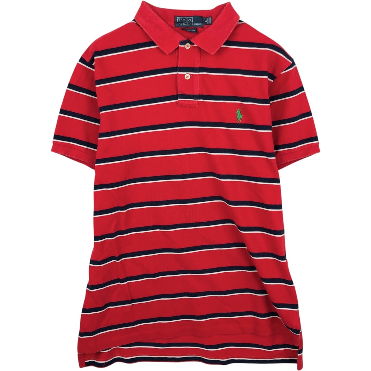 古着 ラルフローレン Ralph Lauren POLO by Ralph Lauren CUSTOM FIT 半袖 ボーダー ポロシャツ メンズL相当/eaa635191