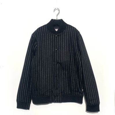 STUSSY Old Thermolite wool Stripe Jacket Black