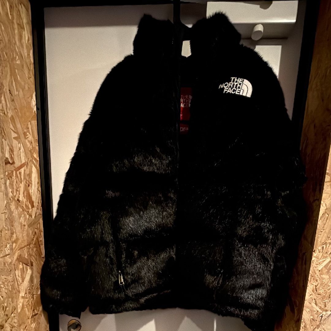 Supreme x The North Face Faux Fur Nuptse Jacket "Black"