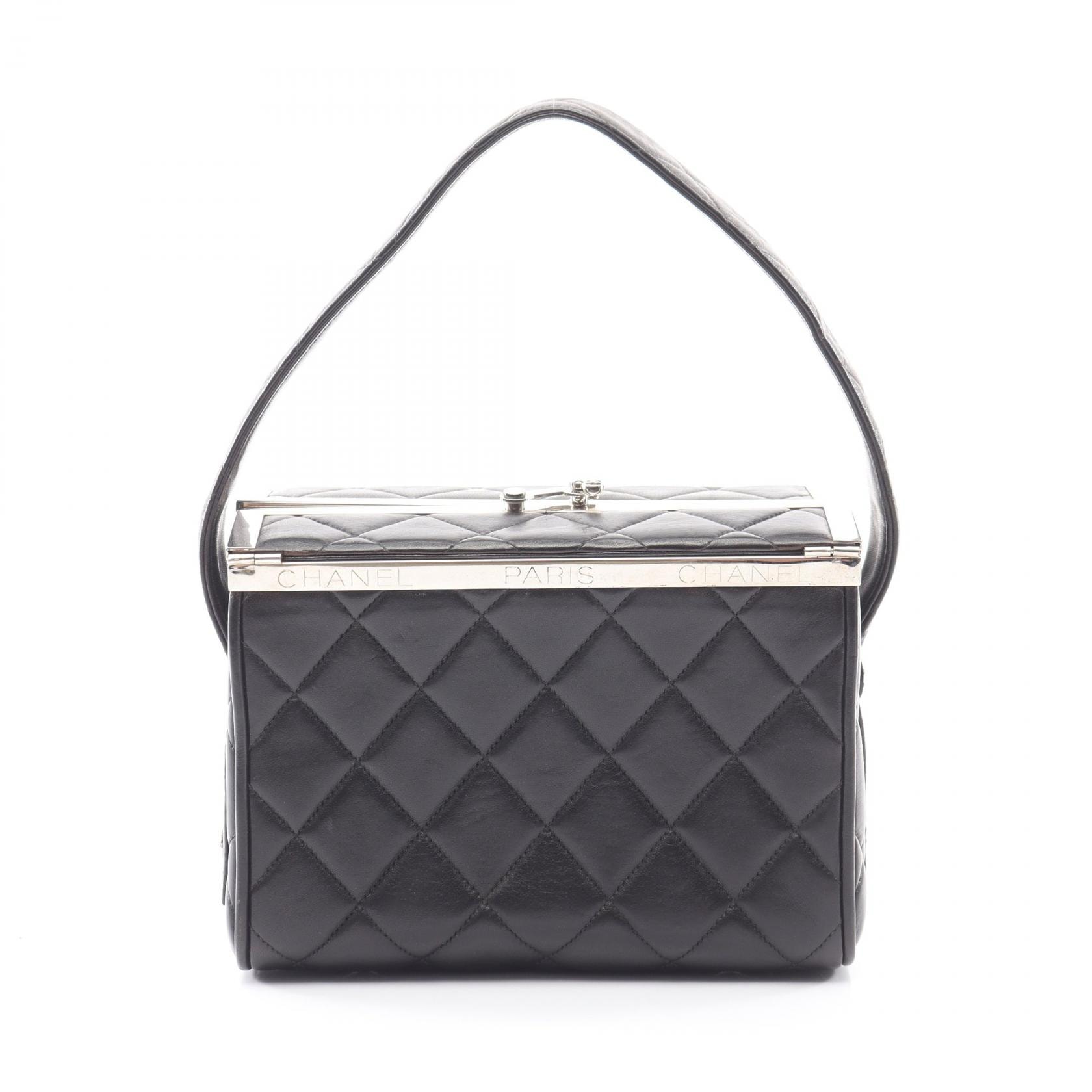 シャネル CHANEL マトラッセ ハンドバッグ バッグ ラムスキン(羊革) レディース ブラック系 【中古】