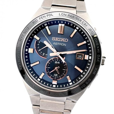 【現行品】セイコー アストロン ネクスター 腕時計 チタン SBXY053 NEXTER シルバー ネイビー ソーラー電波 SEIKO 正規品 鑑定済み