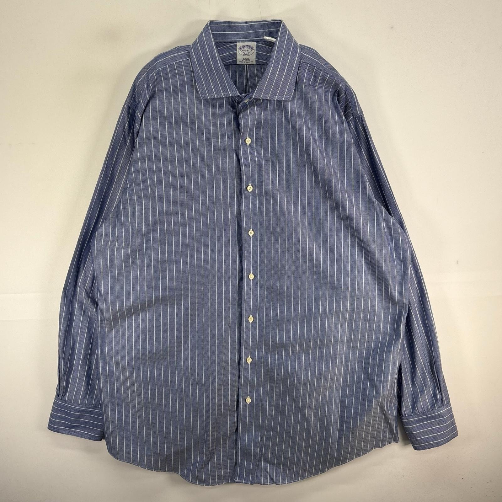 古着 ブルックスブラザーズ Brooks Brothers 長袖シャツ カラーステイ 346 SLIM FIT XL ブルー系 ストライプ メンズ