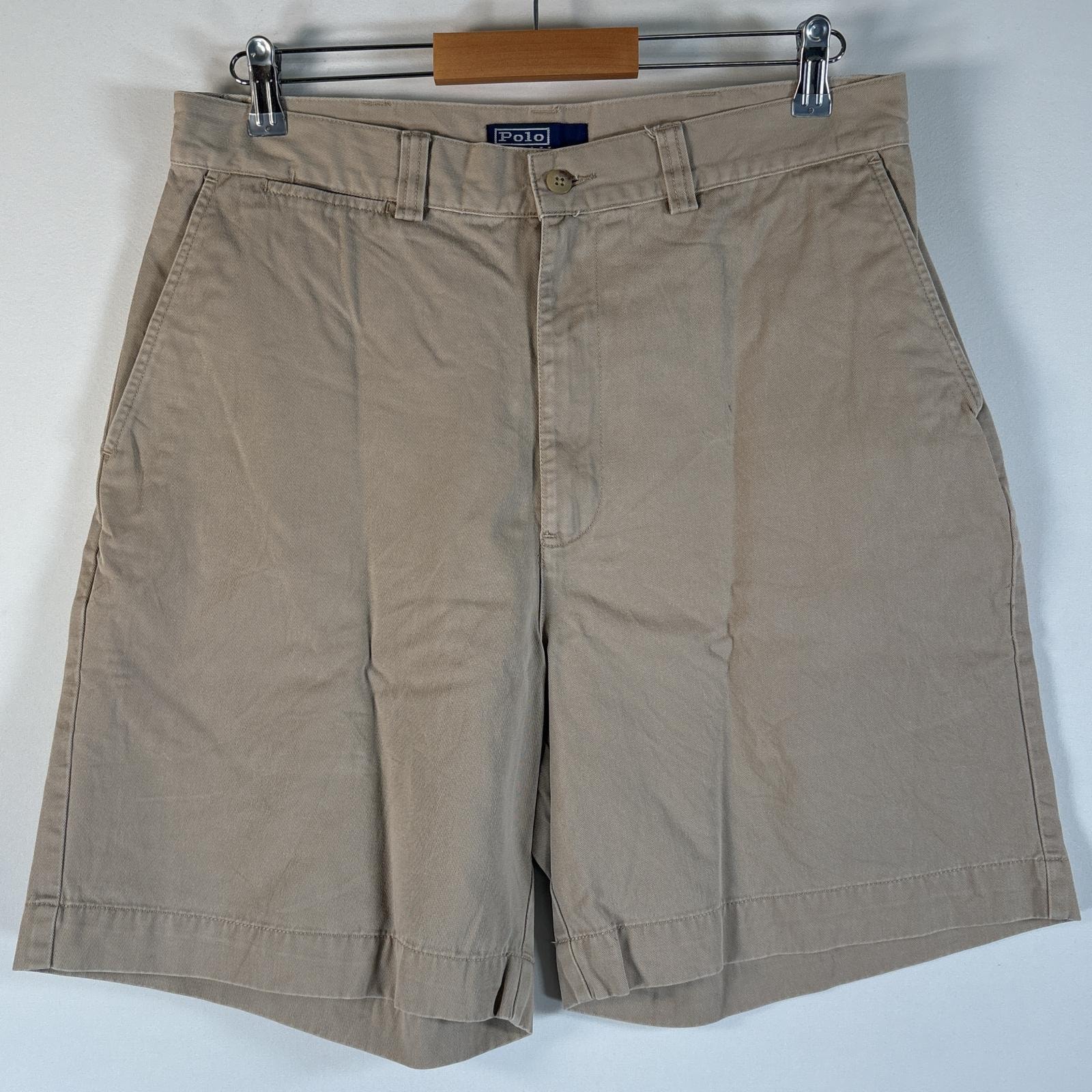 古着 ポロバイラルフローレン Polo by Ralph Lauren ショートパンツ 半ズボン 短パン ハーフパンツ w34  ベージュ系 メンズ