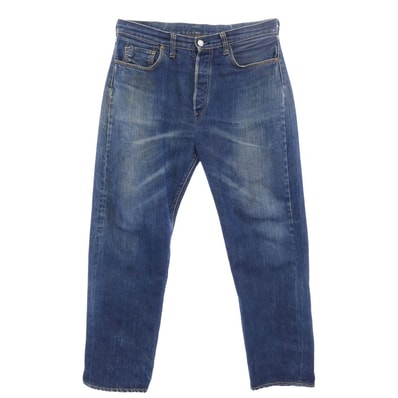 Levi's リーバイス デニムパンツ 501 66前期 Vステッチ ボタン裏刻印6 BIG E デニム パンツ テーパードカスタム インディゴブルー系【中古】