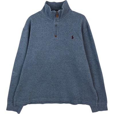 古着 ラルフローレン Ralph Lauren POLO RALPH LAUREN ハーフジップスウェットシャツ トレーナー メンズL相当/eaa624349