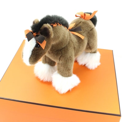 【新品】エルメス エルミー PPM 馬 ぬいぐるみ 子供 HERMES インテリア プレゼント ギフト ブランド 置物 おしゃれ コレクション かわいい ブラウン
