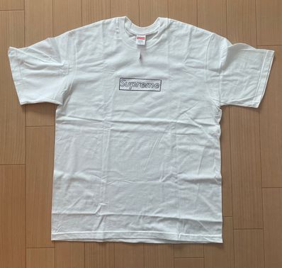 Supreme KAWS Chalk Logo Tee "White"