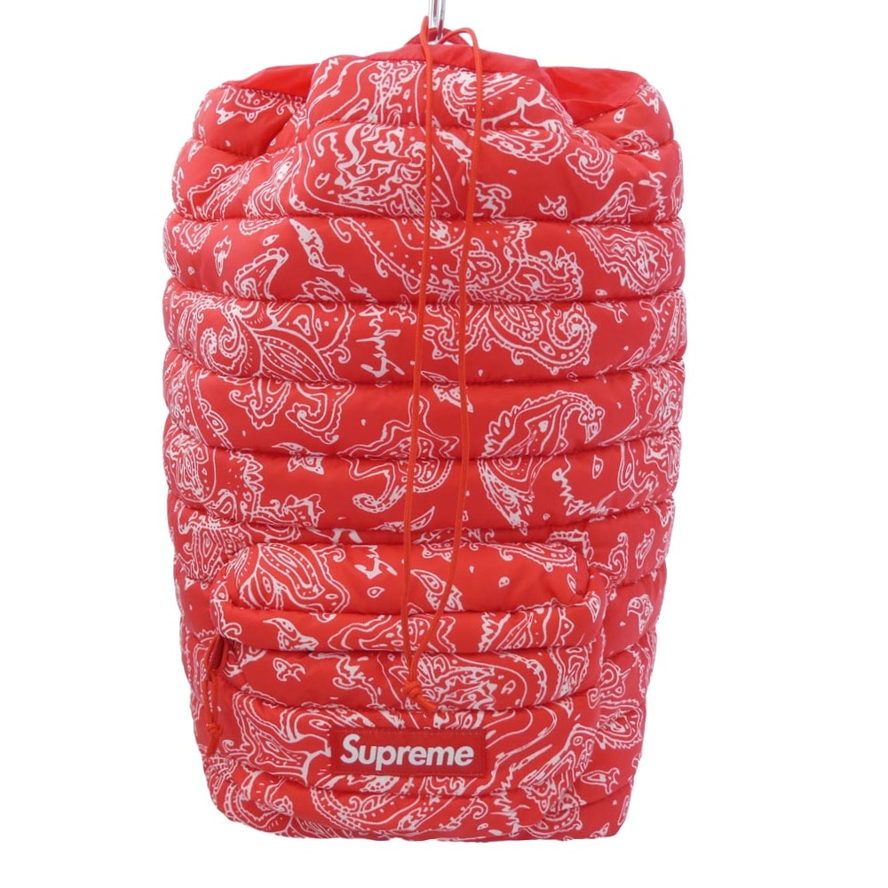 Supreme シュプリーム バックパック 22AW Puffer Backpack Red Paisley  パファー ペイズリー バックパック リュック バッグ レッド系【中古】