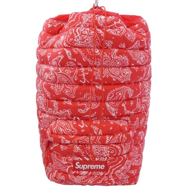 Supreme シュプリーム バックパック 22AW Puffer Backpack Red Paisley パファー ペイズリー バックパック リュック バッグ レッド系【中古】