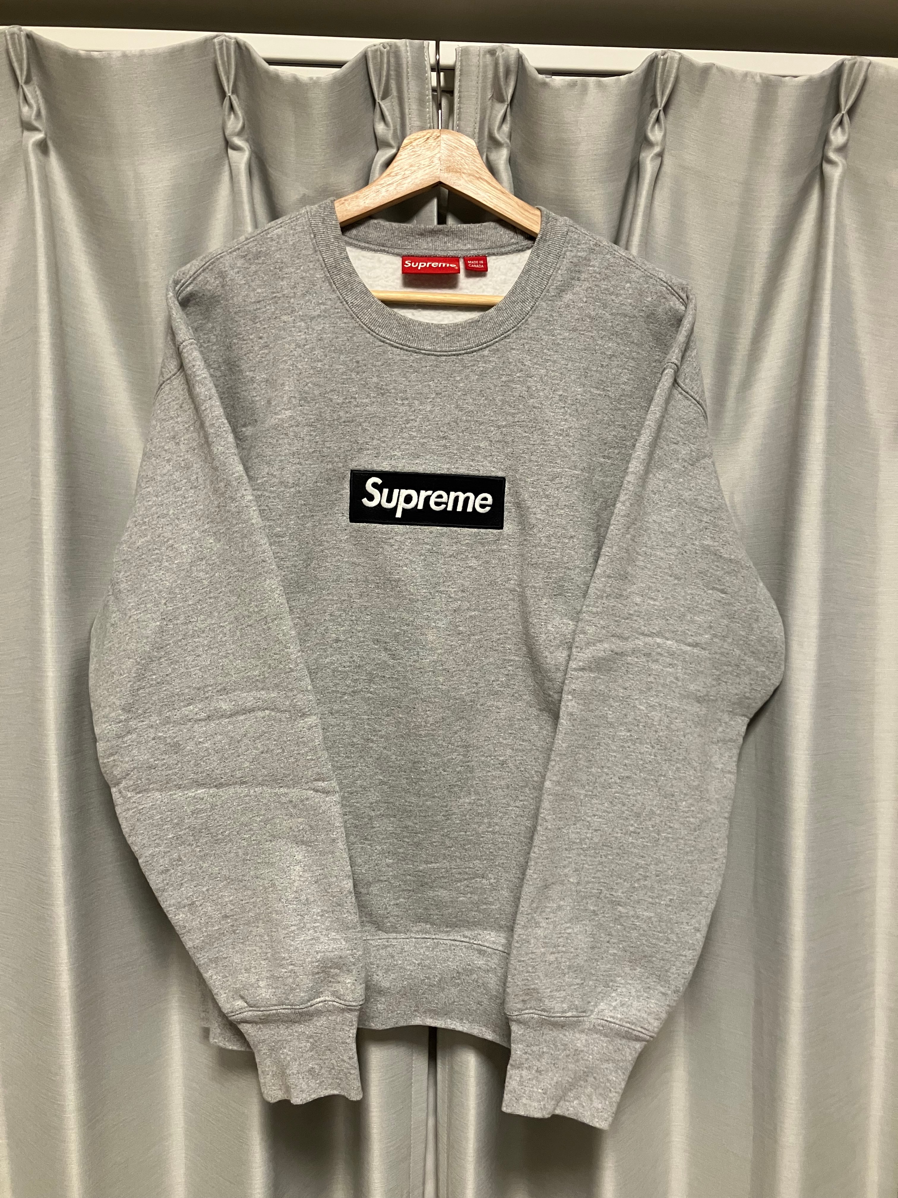 Supreme Box Logo Crewneck "Heather Grey" (22FW)