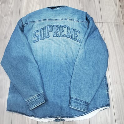 Supreme Shearling Lined Denim Work Shirt "Washed Indigo" (25FW)