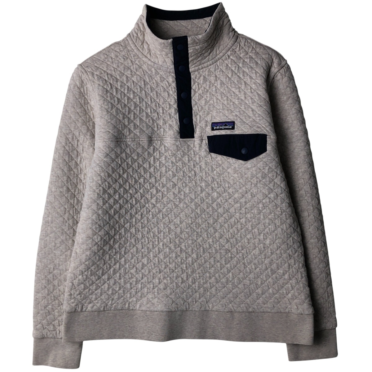 古着 パタゴニア Patagonia ORGANIC COTTON オーガニックコットンダイヤモンドキルトスナップT 25282FA18 ハーフスナップ スウェットシャツ トレーナー レディースL相当/eaa613171
