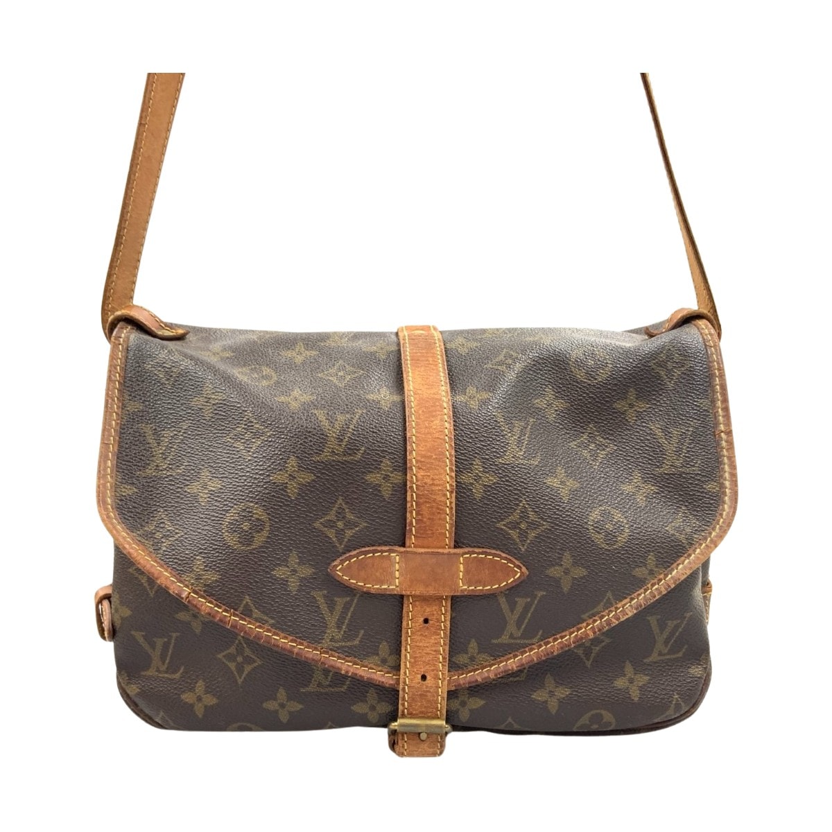 LOUIS VUITTON ルイヴィトン モノグラム ソミュール ショルダーバッグ M42256 ブラウン