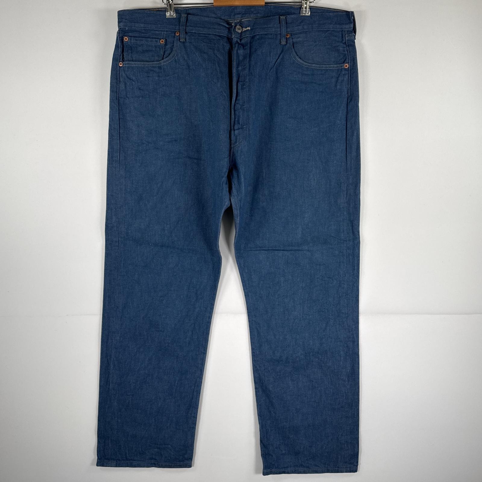 古着 リーバイス Levi's デニムパンツ 501 ジーパン ストレート 大きいサイズ ボタンフライ ビッグ カラーパンツ w44 L32  ブルー メンズ