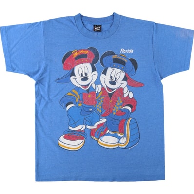 古着 90年代 フルーツオブザルーム FRUIT OF THE LOOM BEST MICKEY MOUSE ミッキーマウス MINNIE MOUSE ミニーマウス キャラクタープリントTシャツ USA製 メンズL相当 ヴィンテージ/eaa640093