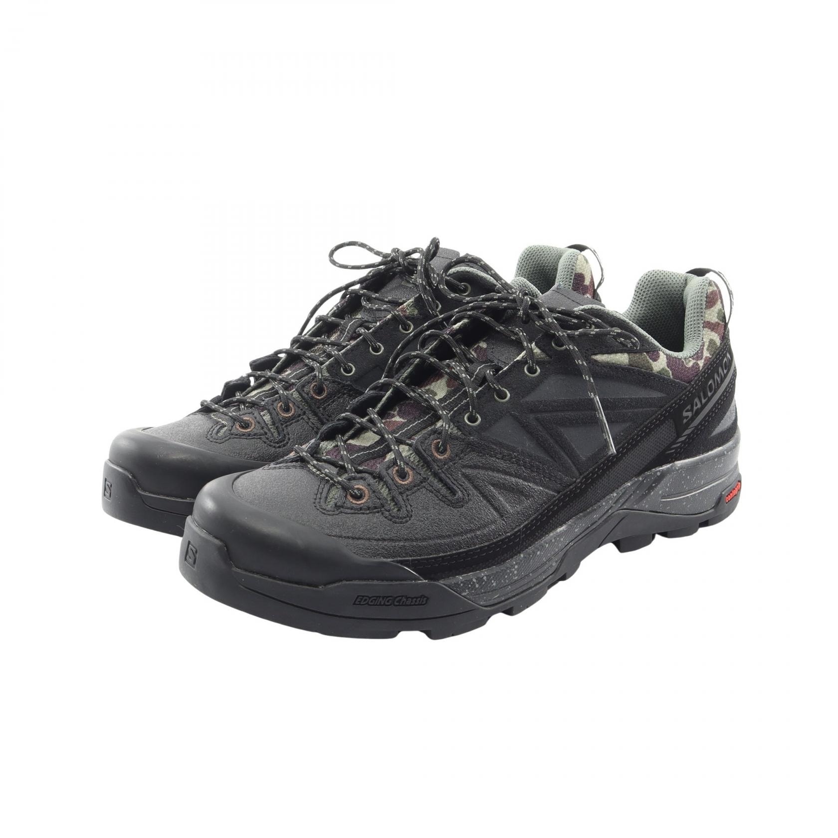 サロモン SALOMON SALOMON × Carhartt WIP X-ALP カモフラージュ スニーカー 靴 レザー スウェード ファブリック メンズ ブラック系 / カーキ系 / マルチカラー 【中古】