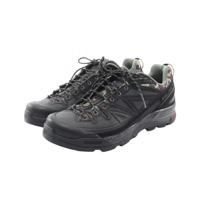 サロモン SALOMON SALOMON × Carhartt WIP X-ALP カモフラージュ スニーカー 靴 レザー スウェード ファブリック メンズ ブラック系 / カーキ系 / マルチカラー 【中古】