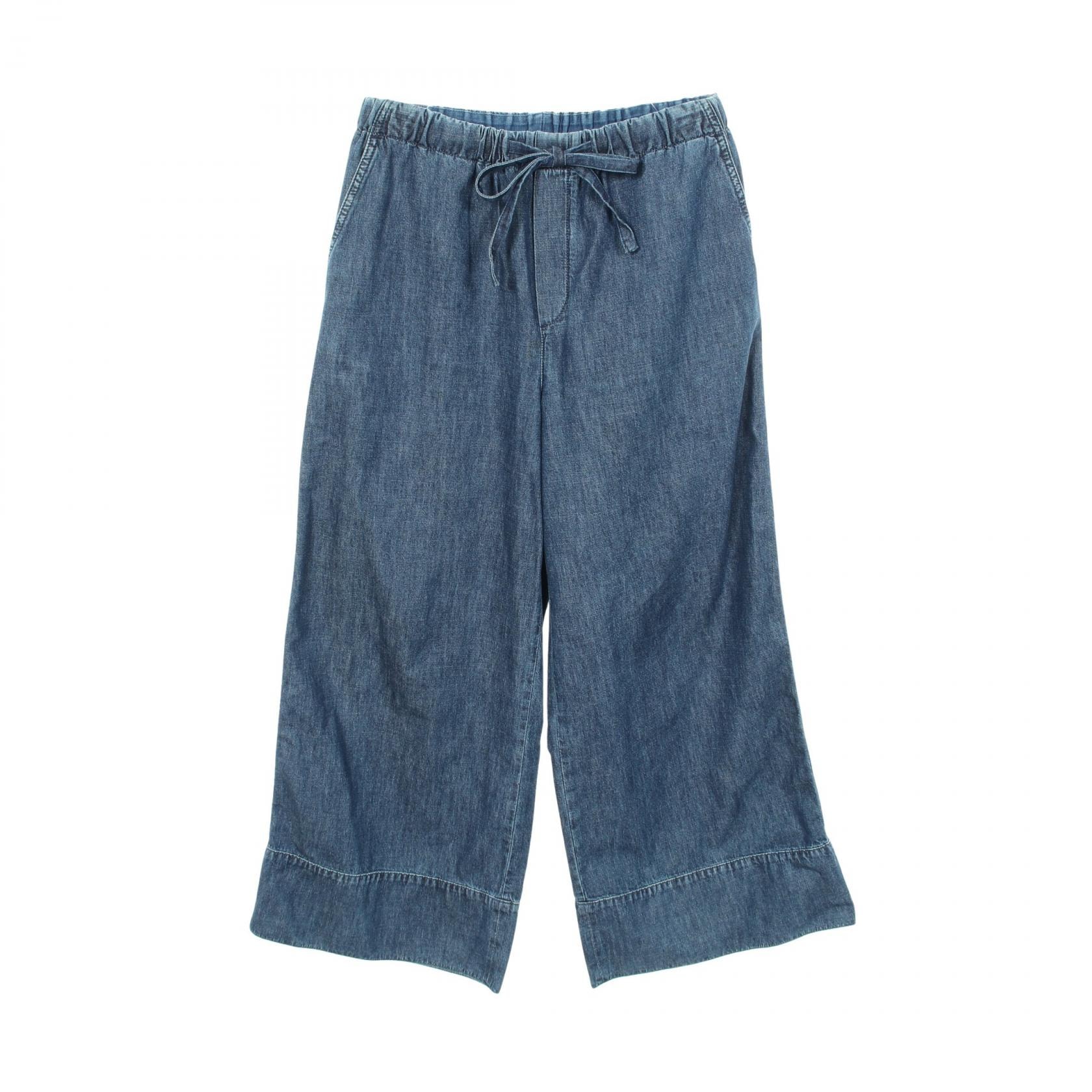 ヴァレンチノ Valentino ワイド デニムパンツ 衣料品 ボトムス コットン レディース ブルー系 【中古】