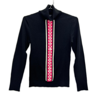 シャネル P62182 K47536 ロゴライン ハイネックリブニット 34