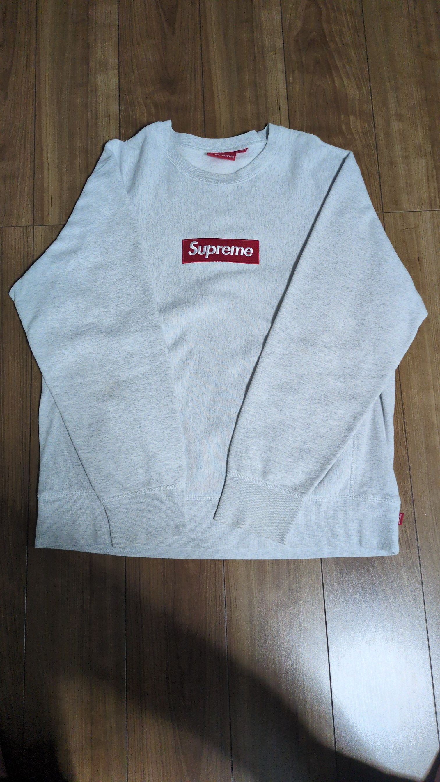 Supreme Box Logo Crewneck Sweatshirt "Ash Grey" (18FW)