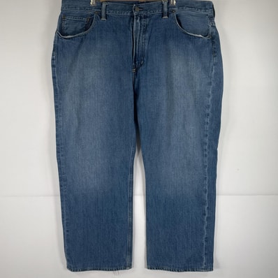 古着 ポロ・ラルフローレン POLO RALPH LAUREN デニムパンツ ジーパン ストレート ジーンズ 大きいサイズ w44 44B/30 ブルー メンズ