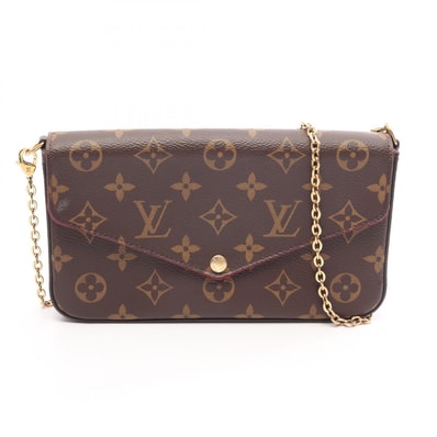 ルイ・ヴィトン LOUIS VUITTON ポシェット フェリシー モノグラム フューシャ ショルダーバッグ バッグ PVCコーティングキャンバス レザー レディース ブラウン系 M61276 【中古】