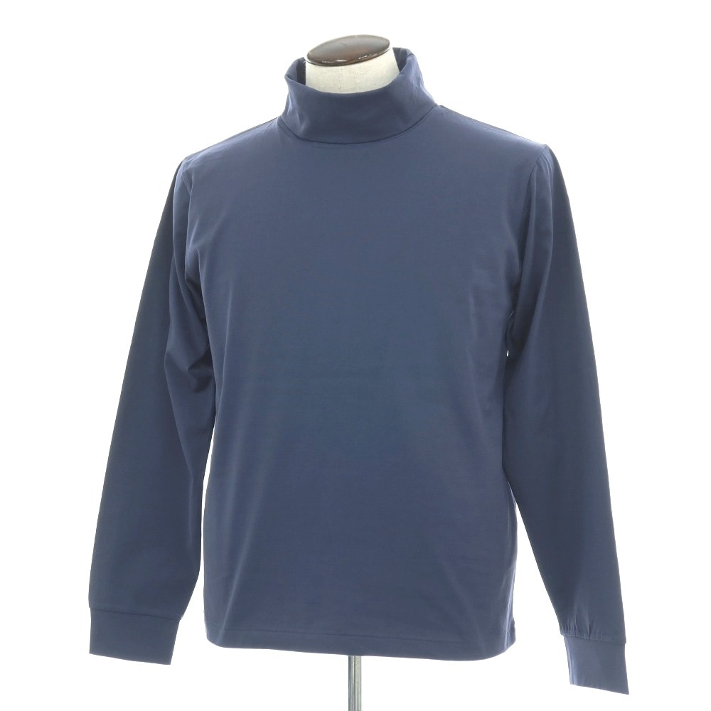 【中古】【未使用】ビームスエフ BEAMS F コットン タートルネック 長袖Tシャツ ネイビー【サイズXL】【メンズ】
