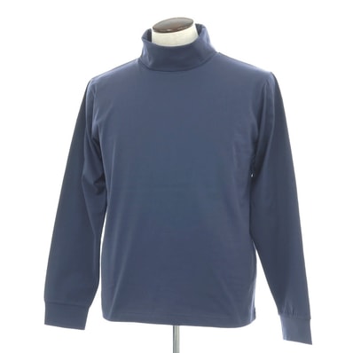 【中古】【未使用】ビームスエフ BEAMS F コットン タートルネック 長袖Tシャツ ネイビー【サイズXL】【メンズ】