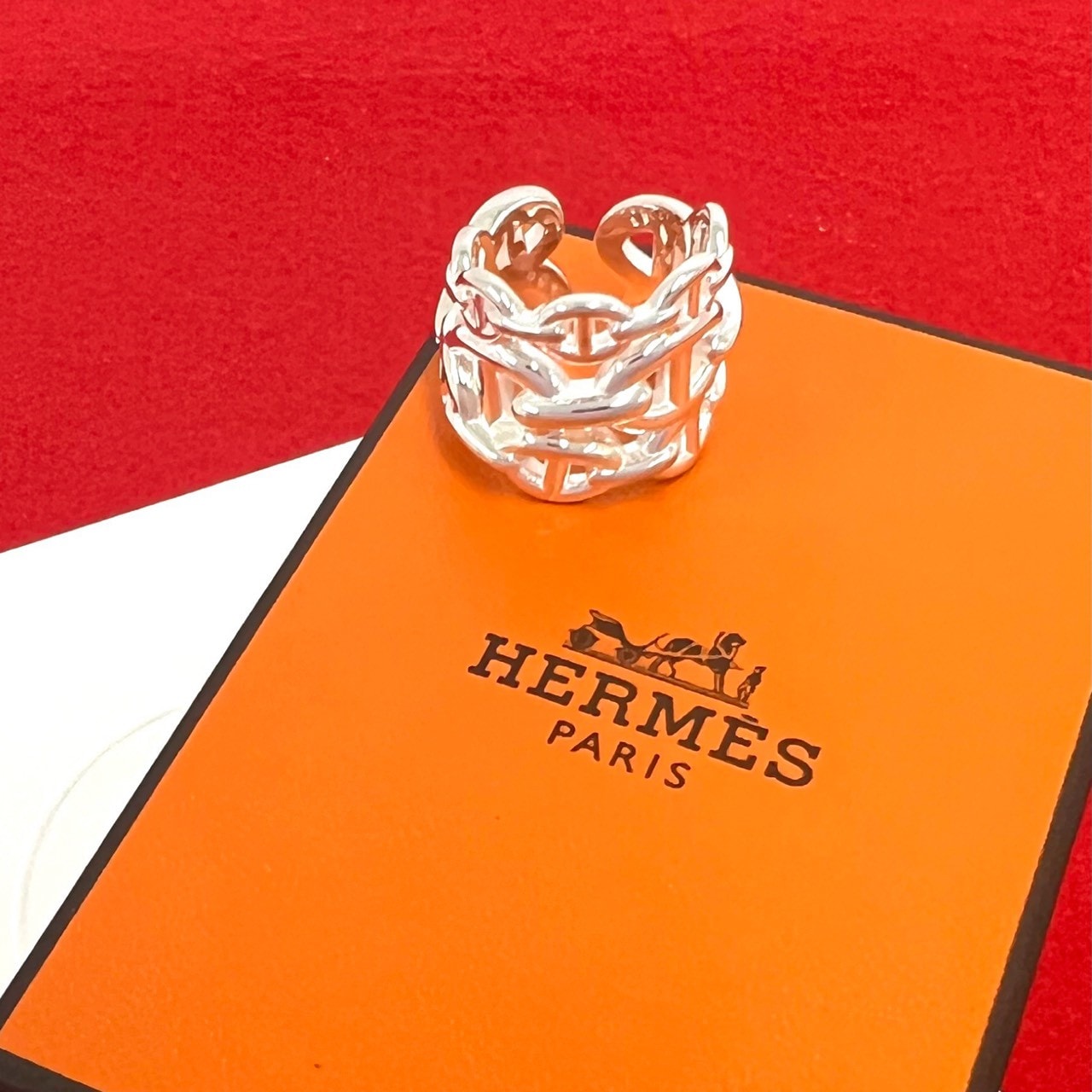 HERMES エルメス シェーヌダンクル アンシェネ GM リング シルバー925 リング・指輪 12号 シルバー
 09845