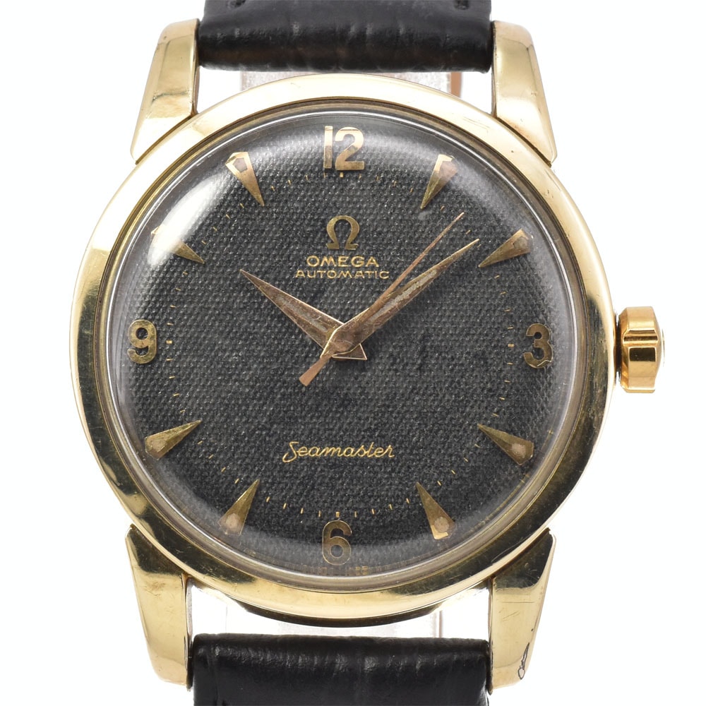 オメガ OMEGA 2846-3SC ヴィンテージ シーマスター Cal.501 ゴールドキャップ 自動巻き メンズ 良品 Y#146231