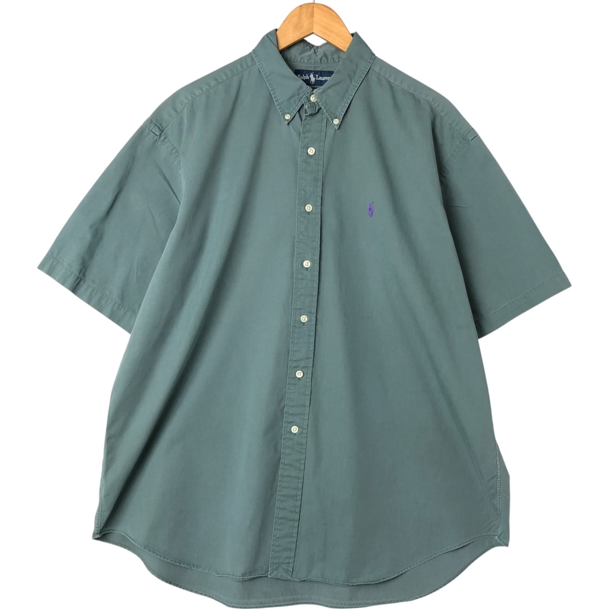 古着 ラルフローレン Ralph Lauren BLAKE 半袖 ボタンダウンシャツ メンズXL相当/eaa551132