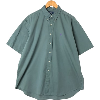 古着 ラルフローレン Ralph Lauren BLAKE 半袖 ボタンダウンシャツ メンズXL相当/eaa551132