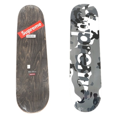 【中古】シュプリーム Supreme 2020年秋冬 Camo Logo Skateboard スケートボード デッキ スケボー グレーxブラック【メンズ】