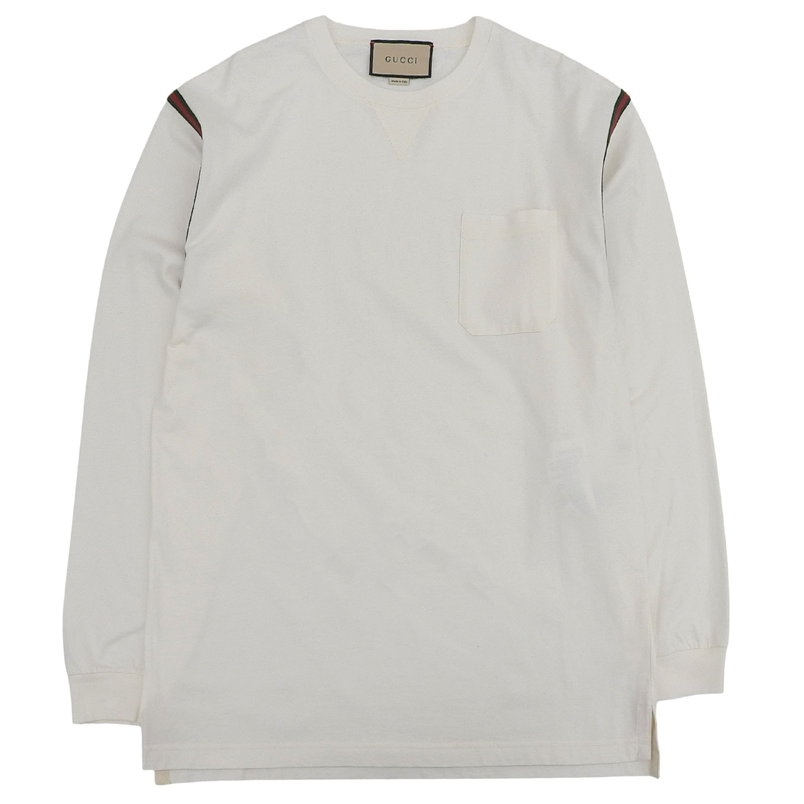 極美品 グッチ 長袖Tシャツ ホワイト メンズ M 768441