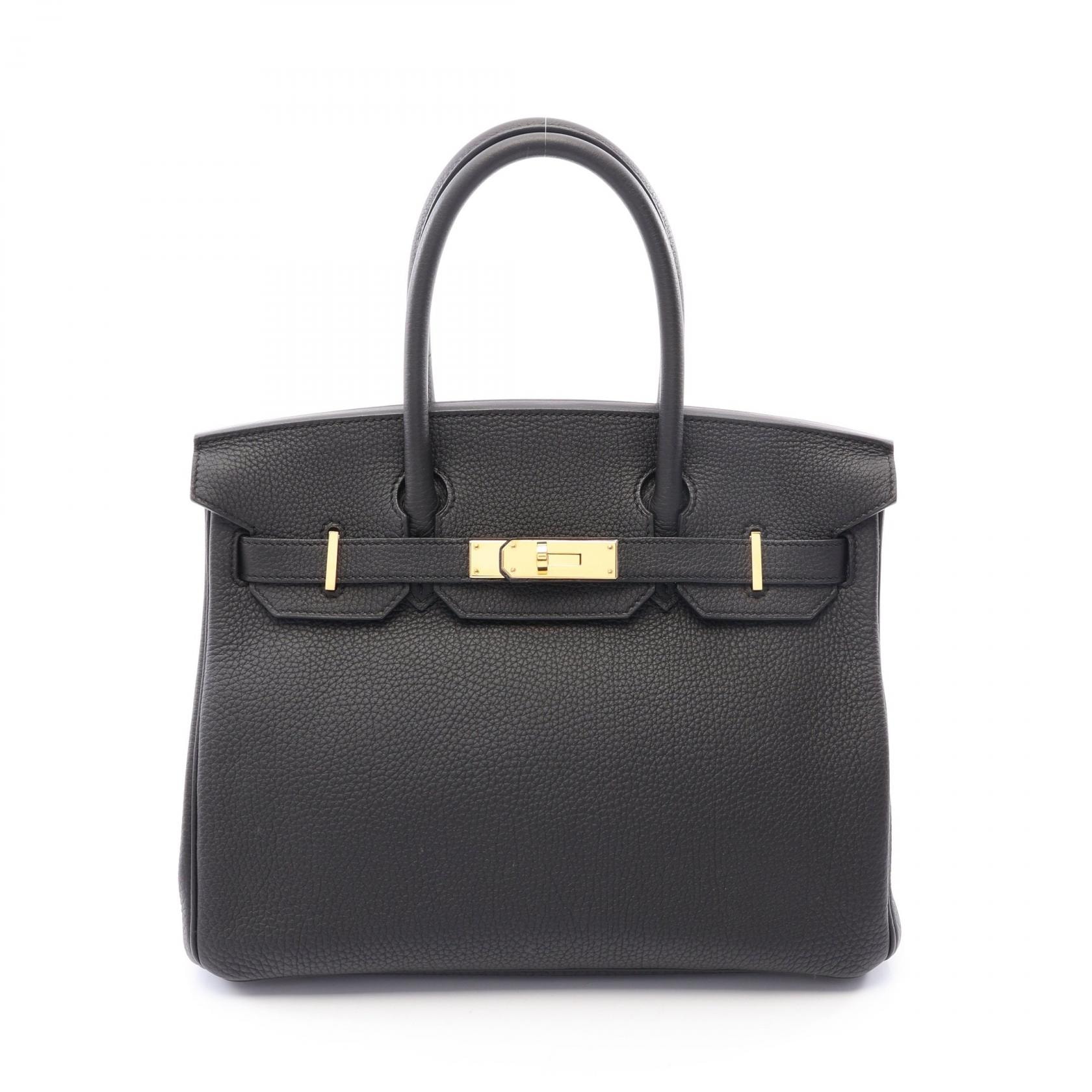 エルメス HERMES バーキン30 ハンドバッグ バッグ レザー トゴ トゴ A刻印(2017年製造) レディース ブラック系 【中古】