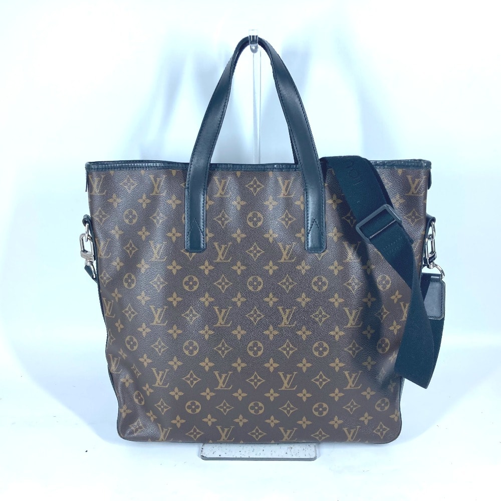 ルイヴィトン LOUIS VUITTON ディヴィス M56708 モノグラムマカサー 2WAYバッグ カバン 縦型 トートバッグ 斜めかけ ショルダーバッグ モノグラムマカサーキャンバス ブラウン