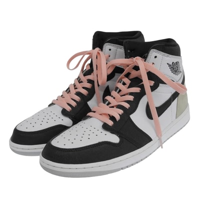 ナイキ 美品 Air Jordan 1 High Bleached Coral/ブリーチドコーラル スニーカー シューズ メンズ ホワイト×ブラック 29cm 555088-108 11(US)