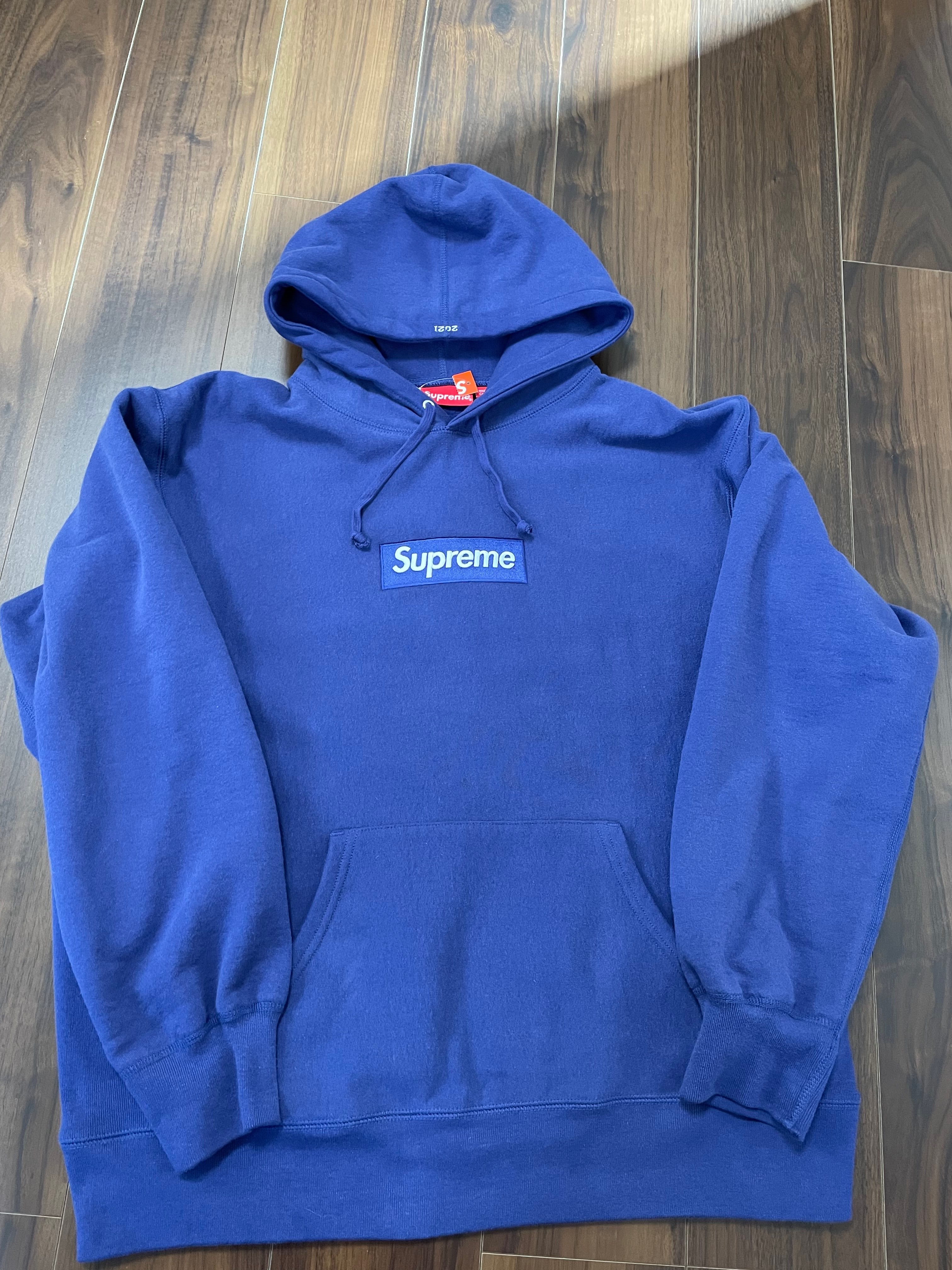 Supreme Box Logo Hooded Sweatshirt "Washed Navy" (21FW)
