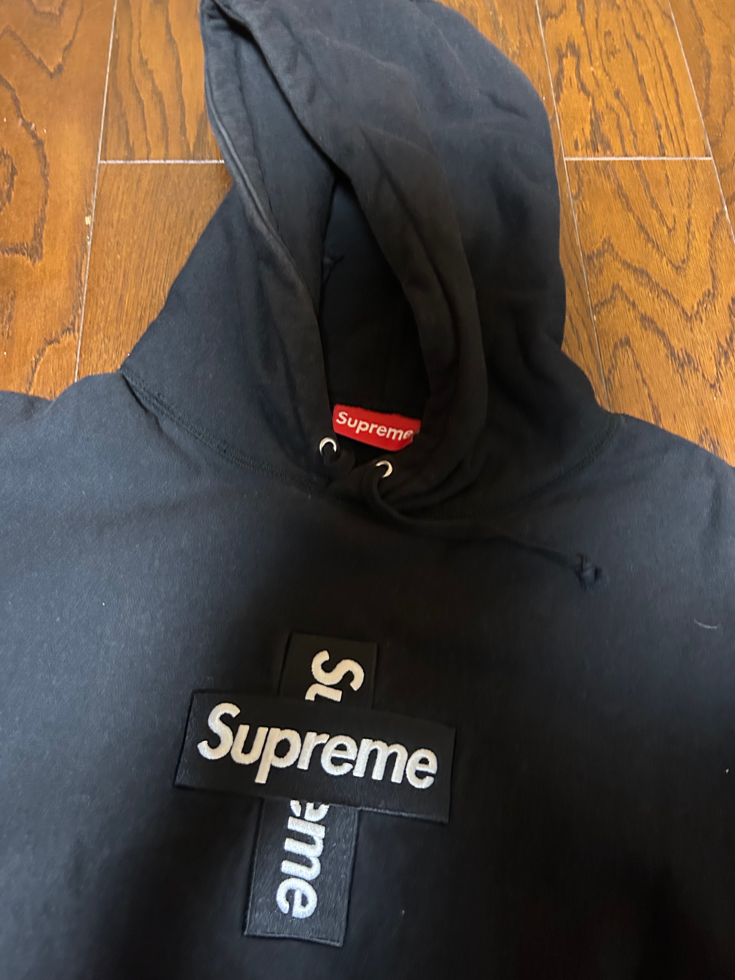 Supreme Cross Box Logo Hooded Sweatshirt 