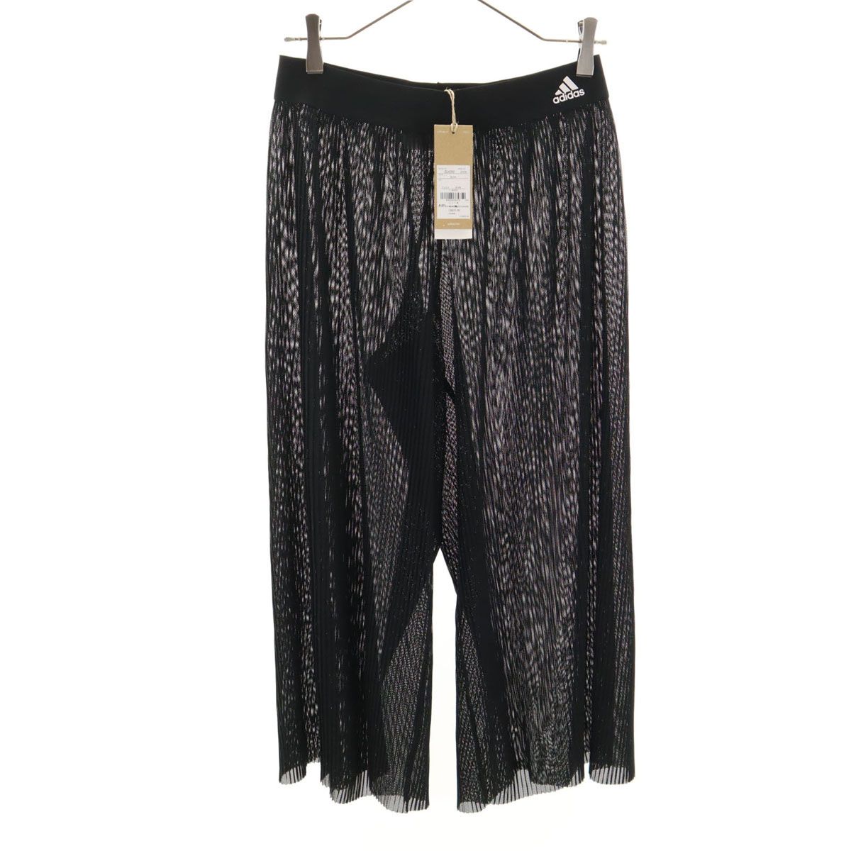 未使用 adidas プリーツメッシュ クロップドパンツ