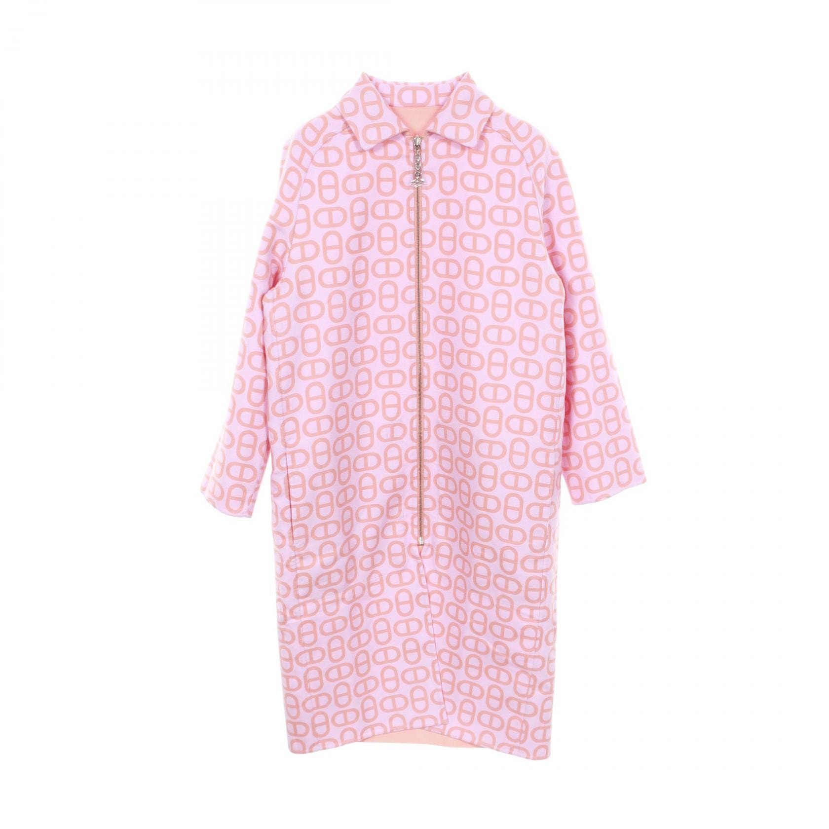 エルメス HERMES シェーヌダンクル 衣料品 アウター カシミヤ ピンク レディース ピンク系 / オレンジ系 【中古】