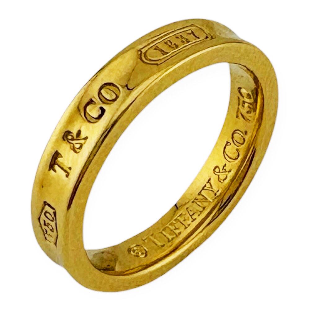 ティファニー 1837ナロー リング 指輪 13号 18金 K18イエローゴールド ユニセックス TIFFANY&Co. 中古