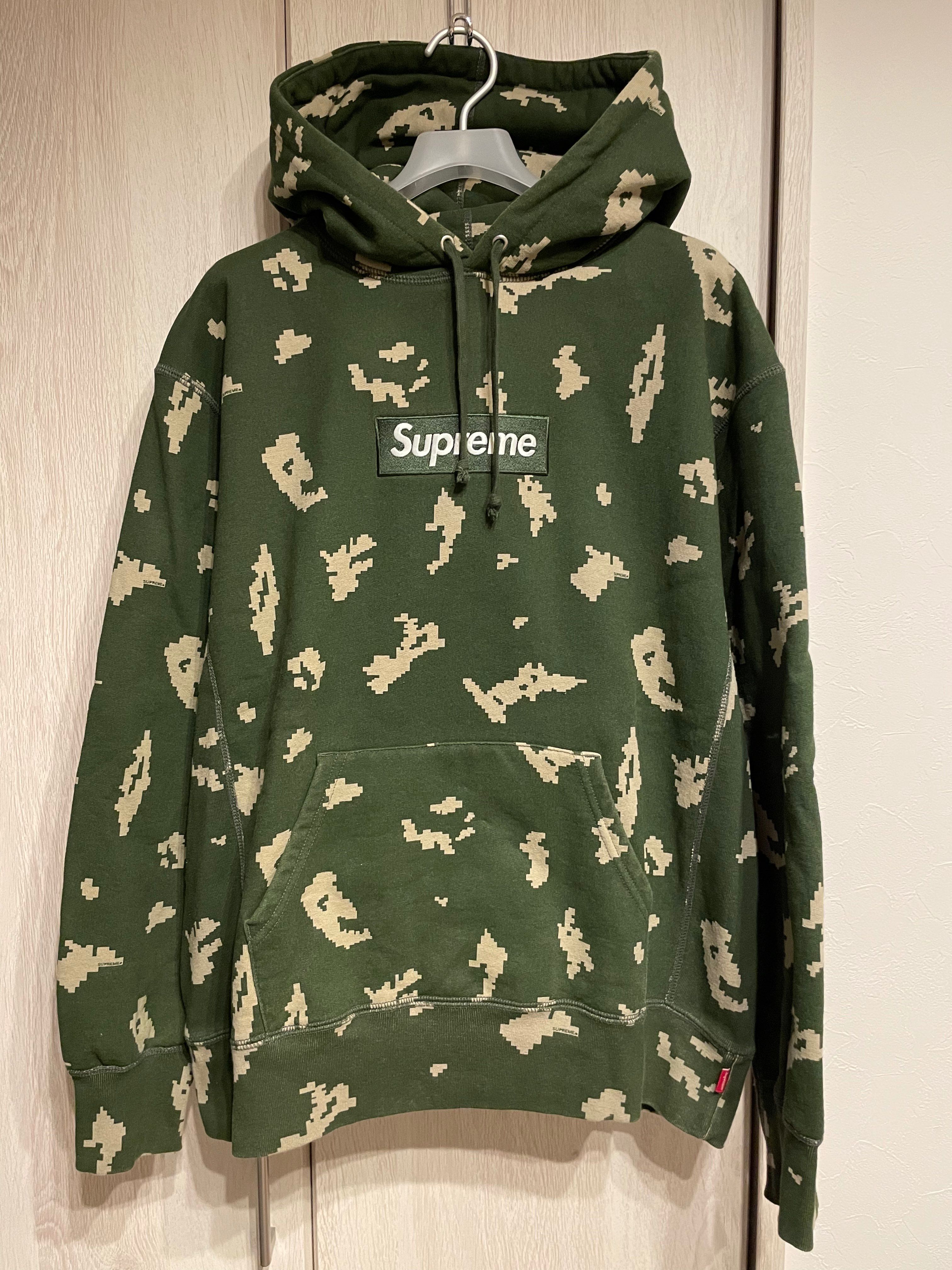 Supreme Box Logo Hooded Sweatshirt "Olive Russian Camo" (21FW)