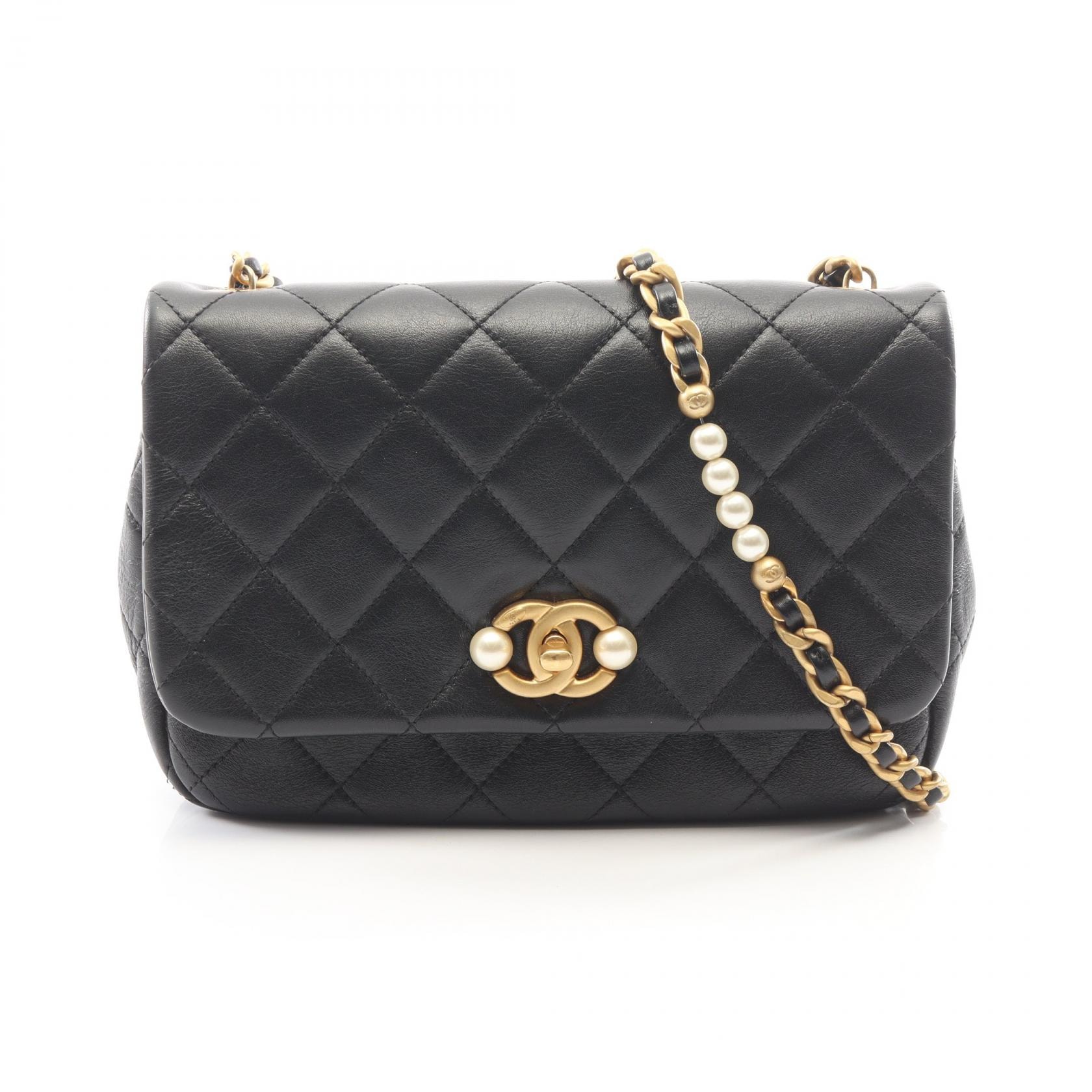 シャネル CHANEL マトラッセ ショルダーバッグ バッグ レザー レディース ブラック系 AS3001 【中古】