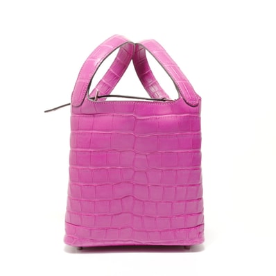 エルメス HERMES ピコタンロック PM アリゲーター Z刻 ハンドバッグ【中古】