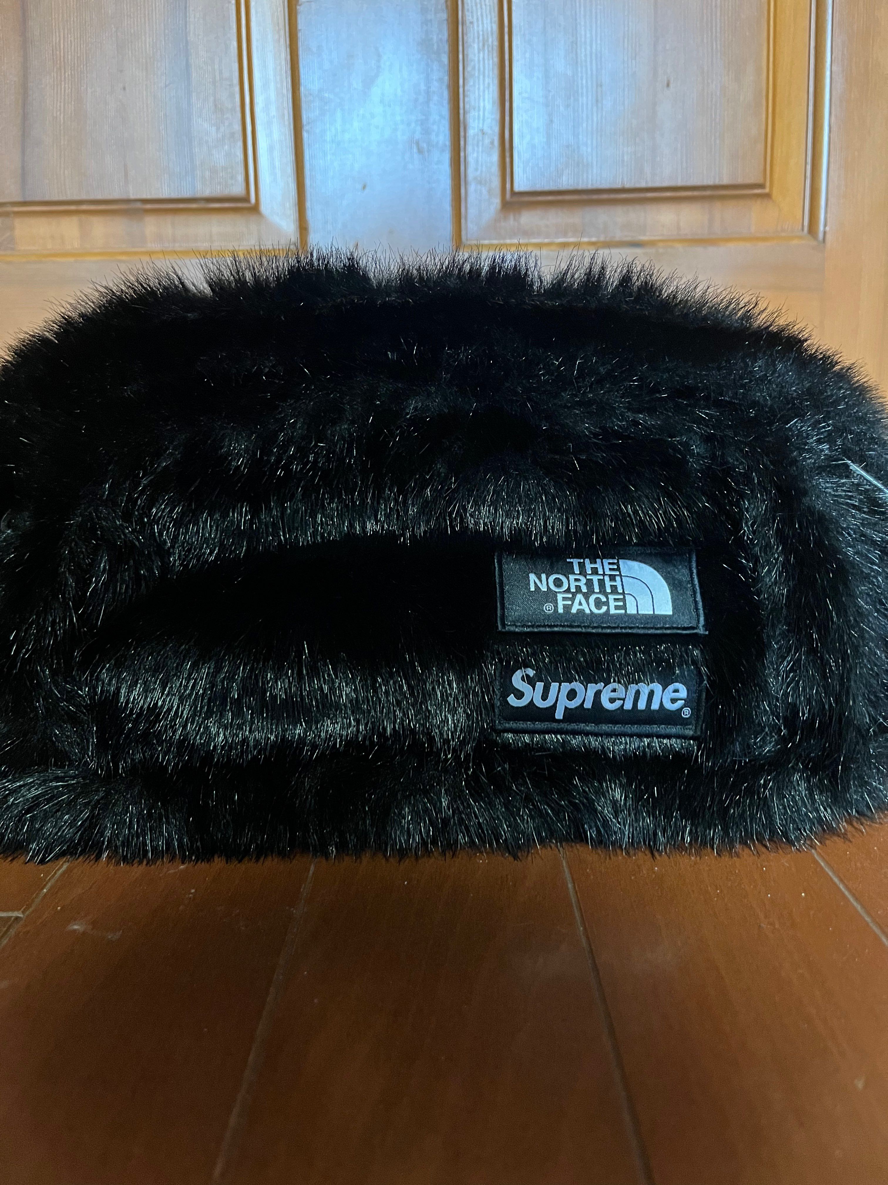 Supreme x The North Face Faux Fur Waist Bag "Black" NM82093I / NF0A5G87