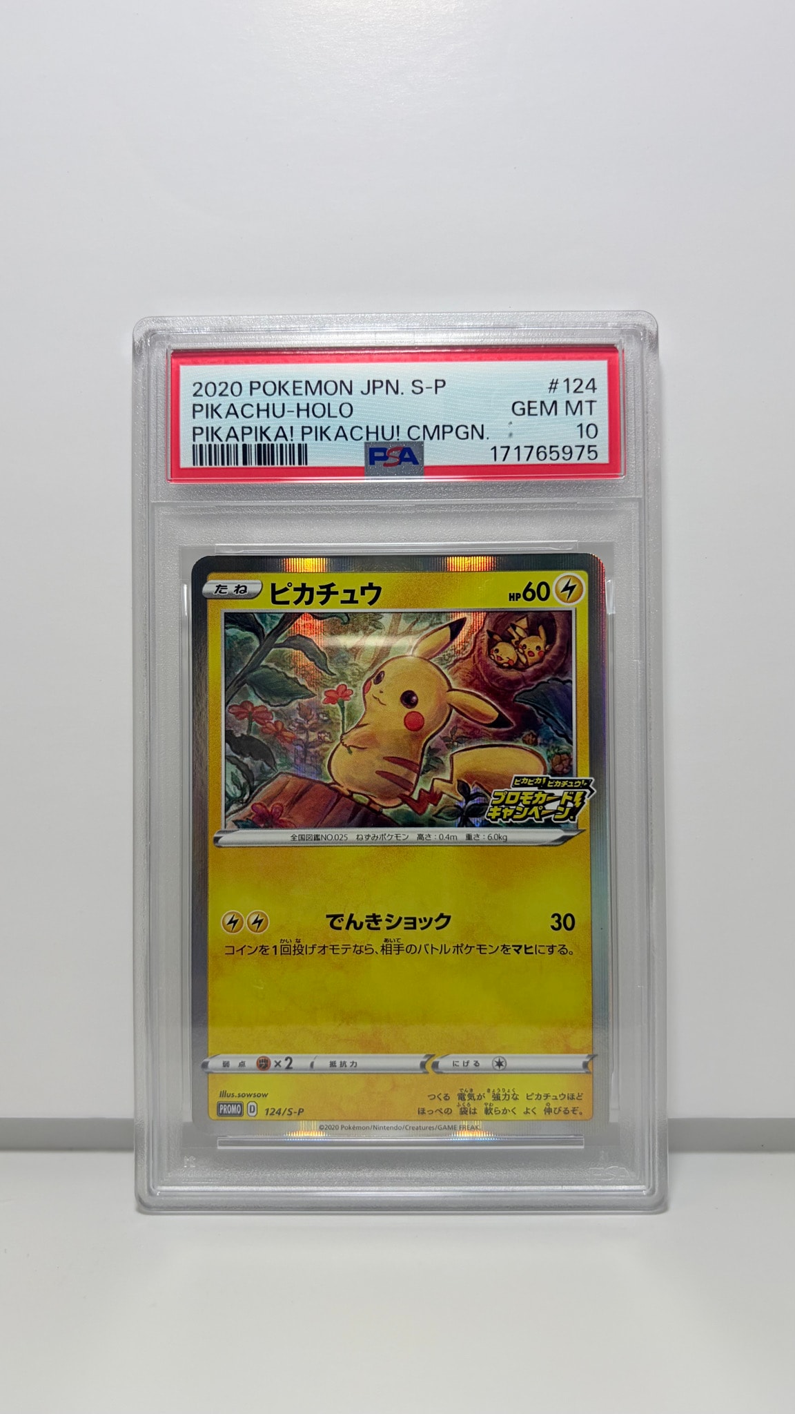 ピカチュウ: プロモ P [S-P 124](ピカピカ!ピカチュウ!プロモカードキャンペーン)