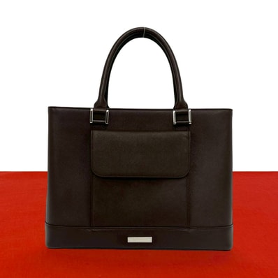 BURBERRY バーバリー ロゴ 金具 ノバチェック 柄 レザー ハンドバッグ ブラウン
54049